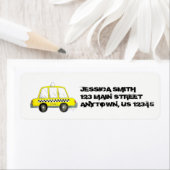 Aangepaste NYC Yellow Taxi Checker Cab New York Etiket (Insitu)