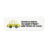 Aangepaste NYC Yellow Taxi Checker Cab New York Etiket (Voorkant)