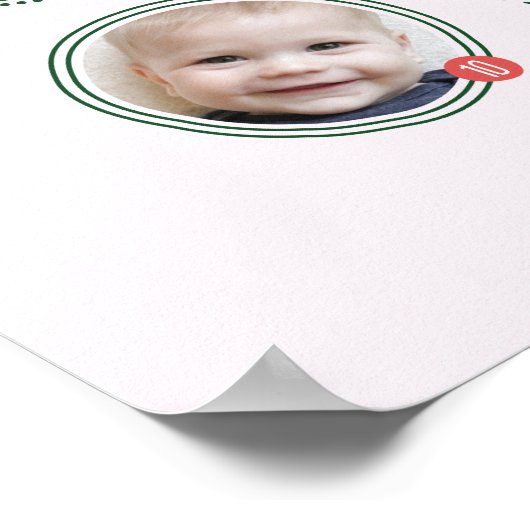 Aangepaste O-naam Eerste jaar Fototoetsenbord Poster (Hoek)