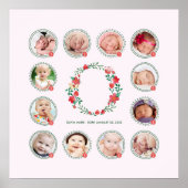 Aangepaste O-naam Eerste jaar Fototoetsenbord Poster (Voorkant)