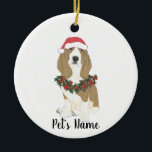 Aangepaste obligatiewoning keramisch ornament<br><div class="desc">Maak de mooie lijst dit jaar met een gepersonaliseerde versiering van je zoete troep zelf!</div>