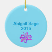 Aangepaste OBX Buitenbanken Blauwe Kerstmis Keramisch Ornament (Achterkant)