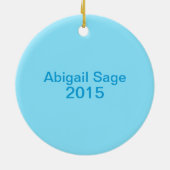 Aangepaste OBX Buitenbanken NC Floral Blue Beach Keramisch Ornament (Achterkant)