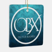 Aangepaste OBX Buitenbanken NC Kerstmis Keramisch Ornament (Rechts)