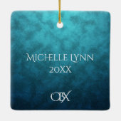 Aangepaste OBX Buitenbanken NC Kerstmis Keramisch Ornament (Achterkant)