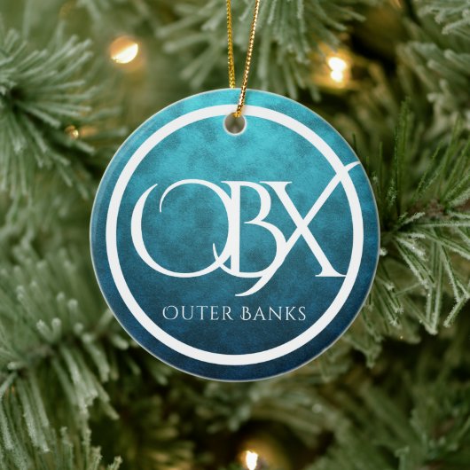 Aangepaste OBX Buitenbanken NC Kerstmis Keramisch Ornament (Boom)