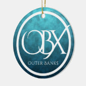 Aangepaste OBX Buitenbanken NC Kerstmis Keramisch Ornament (Links)