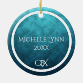 Aangepaste OBX Buitenbanken NC Kerstmis Keramisch Ornament (Achterkant)