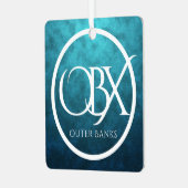 Aangepaste OBX Buitenbanken NC Kerstmis Metalen Ornament (Voorkant links)