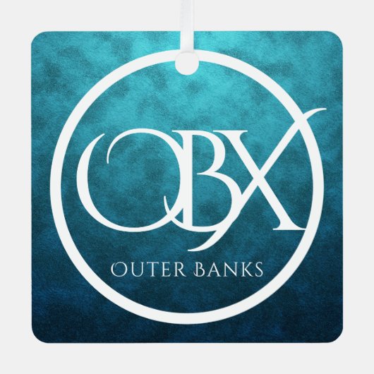 Aangepaste OBX Buitenbanken NC Kerstmis Metalen Ornament (Voorkant)