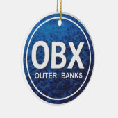 Aangepaste OBX Buitenbanken North Carolina Beach Keramisch Ornament (Rechts)