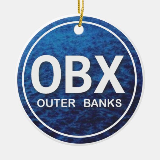 Aangepaste OBX Buitenbanken North Carolina Beach Keramisch Ornament (Voorkant)