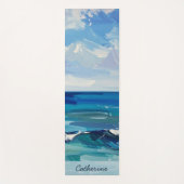 Aangepaste Oceaan Strand Golven Yoga Mat (Voorkant)