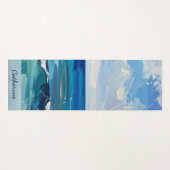 Aangepaste Oceaan Strand Golven Yoga Mat (Voorkant (horizontaal))
