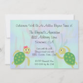 Aangepaste oceaanschildpadden Onderzeese uitnodigi Kaart (Achterkant)