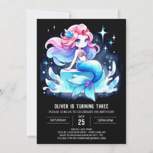 Aangepaste Ocean Mermaid Verjaardag Kaart