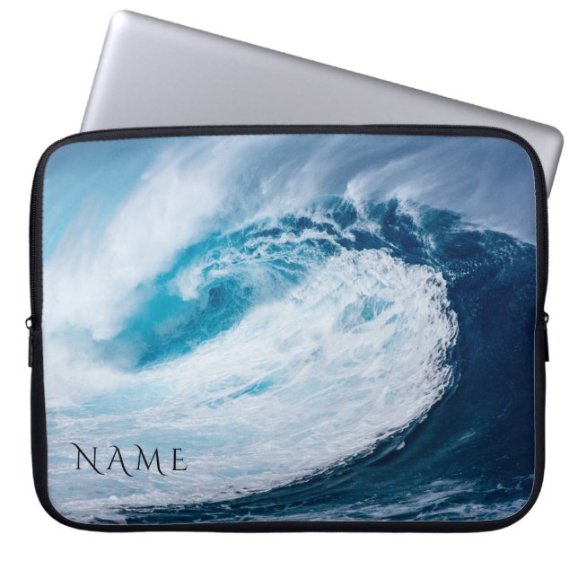 Aangepaste Ocean Wave Laptop Sleeve (Voorkant)