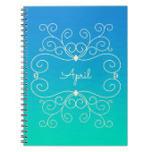 Aangepaste Ocean Waves Notitieboek (Voorkant)