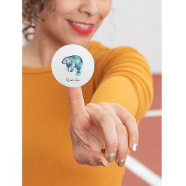 Aangepaste Oceanische Fluister Lamantijn Ronde Sticker