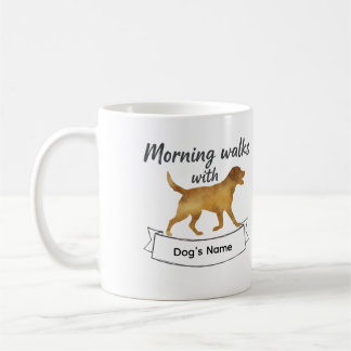 Aangepaste ochtendwandelingen met Labrador Retriev Koffiemok