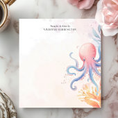 Aangepaste Octopus Oceaan Waterverf Cadeaublad Notitieblok