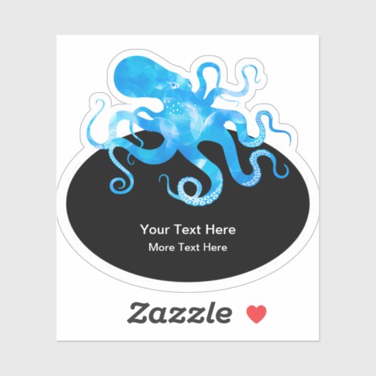 Aangepaste Octopus Ocean Life thema Sticker Labels (Vel)