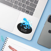 Aangepaste Octopus Ocean Life thema Sticker Labels (Laptop met iPhone)