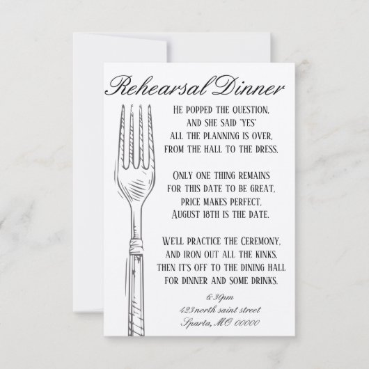 Aangepaste oefendinercard kaart (Voorkant)