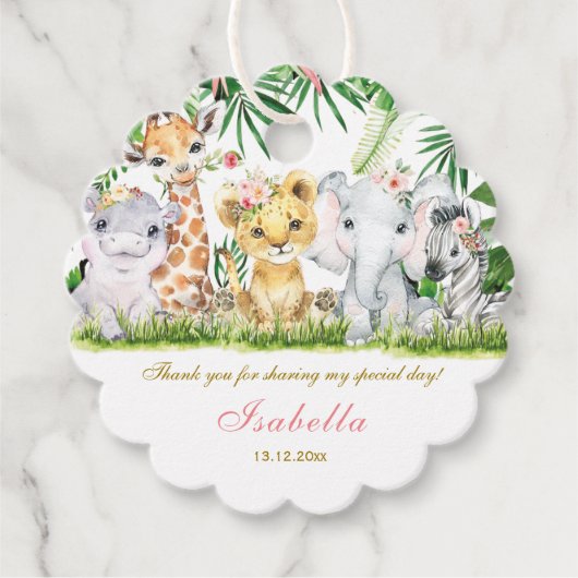 Aangepaste Oerwoud-baptisme en eersteklas labels (Voorkant)