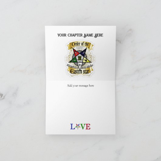 Aangepaste OES-Wenskaarten Bedankkaart (Binnen)