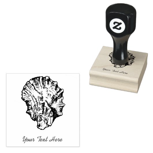 Aangepaste oester Rubber Stempel (Gestempeld)