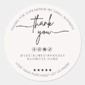 Aangepaste off witte Sticker dank u label verpakki (Voorkant)
