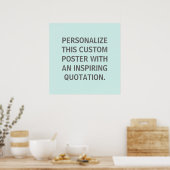 Aangepaste offerte, aangepast, lentRobins Egg Blue Poster (Keuken)