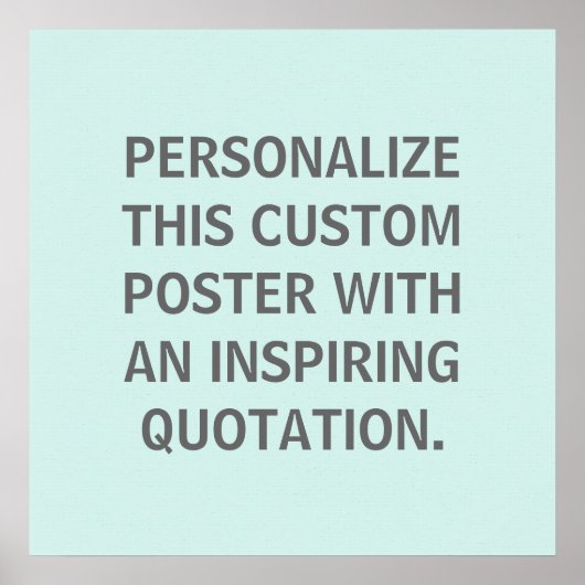 Aangepaste offerte, aangepast, lentRobins Egg Blue Poster (Voorkant)