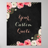 Aangepaste offerte Aangepaste afdrukcontroletekst Poster (Voorkant)