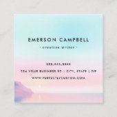 Aangepaste offerte bericht waterverf zonsopgang ov vierkante visitekaartje (Achterkant)