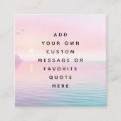 Aangepaste offerte bericht waterverf zonsopgang ov vierkante visitekaartje (Voorkant)