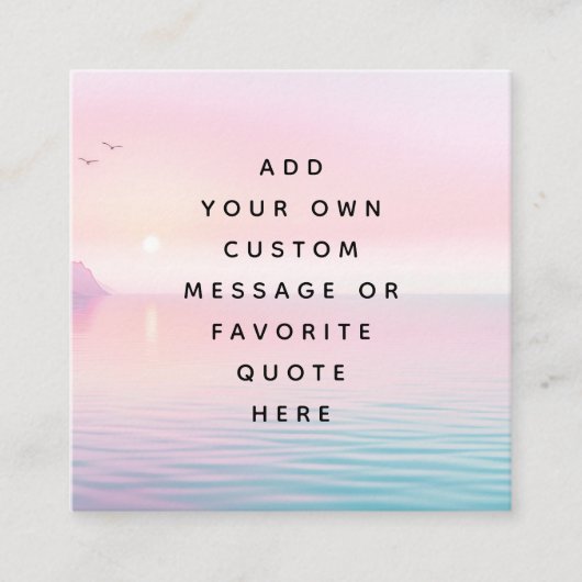Aangepaste offerte bericht waterverf zonsopgang ov vierkante visitekaartje (Voorkant)