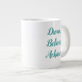 Aangepaste offerte droom geloof bereiken Blauwgroe Grote Koffiekop (Voorkant rechts)