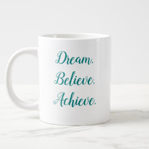 Aangepaste offerte droom geloof bereiken Blauwgroe Grote Koffiekop