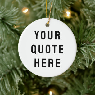 Aangepaste offerte Hier Aangepaste tekst Cadeau Keramisch Ornament