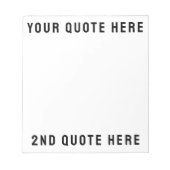 Aangepaste offerte Hier Aangepaste tekst Cadeau Notitieblok (Voorkant)