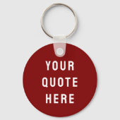 Aangepaste offerte Hier Gift Maroon gepersonalisee Sleutelhanger (Voorkant)