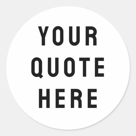 Aangepaste offerte hier Persoonlijke tekst cadeau Ronde Sticker (Voorkant)