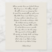 Aangepaste offerte, huwelijksgelofte, gedicht wijn etiket (Enkel label)