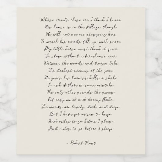 Aangepaste offerte, huwelijksgelofte, gedicht wijn etiket (Enkel label)