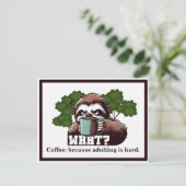 Aangepaste offerte Koffie: omdat volwassen is moei Briefkaart (Staand voorkant)
