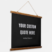 Aangepaste offerte of Gezegde Familie Gift Idee Zw Hangend Wandkleed (Gebogen)