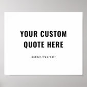 Aangepaste offerte of Gezegde Inspirerend Gift Poster (Voorkant)