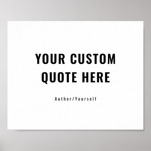 Aangepaste offerte of Gezegde Inspirerend Gift Poster (Voorkant)